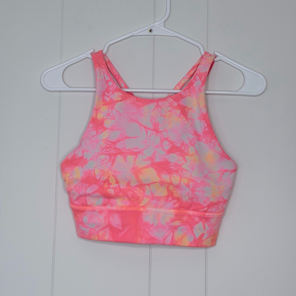 Lululemon Energy Bra High Neck Long Line Shibori - Size 6